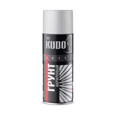 Краска БЕЛАЯ  520мл "KUDO"  (грунт) аэрозольная 