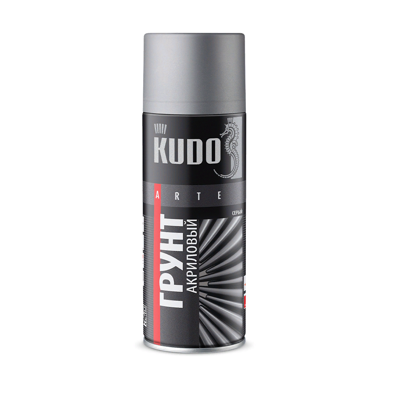 Краска СЕРАЯ 520мл "KUDO"  (грунт) аэрозольная  
